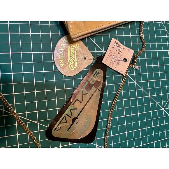 Sylvia CEE Genuine Leather Crocodile Pattern Clutch Bag With Chain Strap Small B - Picture 4 of 4